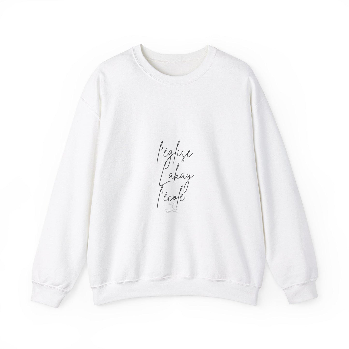 Haitian Creole léglise lécole lakay Unisex Heavy Blend™ Crewneck Sweatshirt