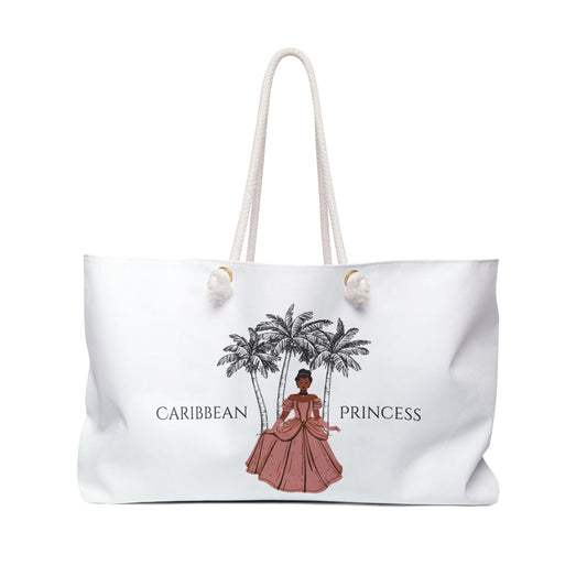 Caribbean Princess Weekender Bag, Travel Tote, Tropical Vacation Overnight Bag, Beach Getaway Duffle, Destination Wedding Luggage, Resort