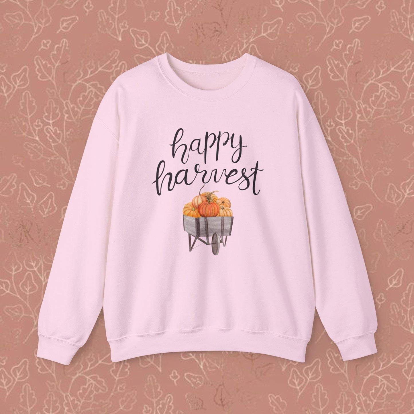 Happy Harvest Crewneck Sweatshirt - Fall Harvest Sweatshirt, Cozy Autumn Crewneck, Thanksgiving Jumper, Harvest Festival Sweater, Pumpkin