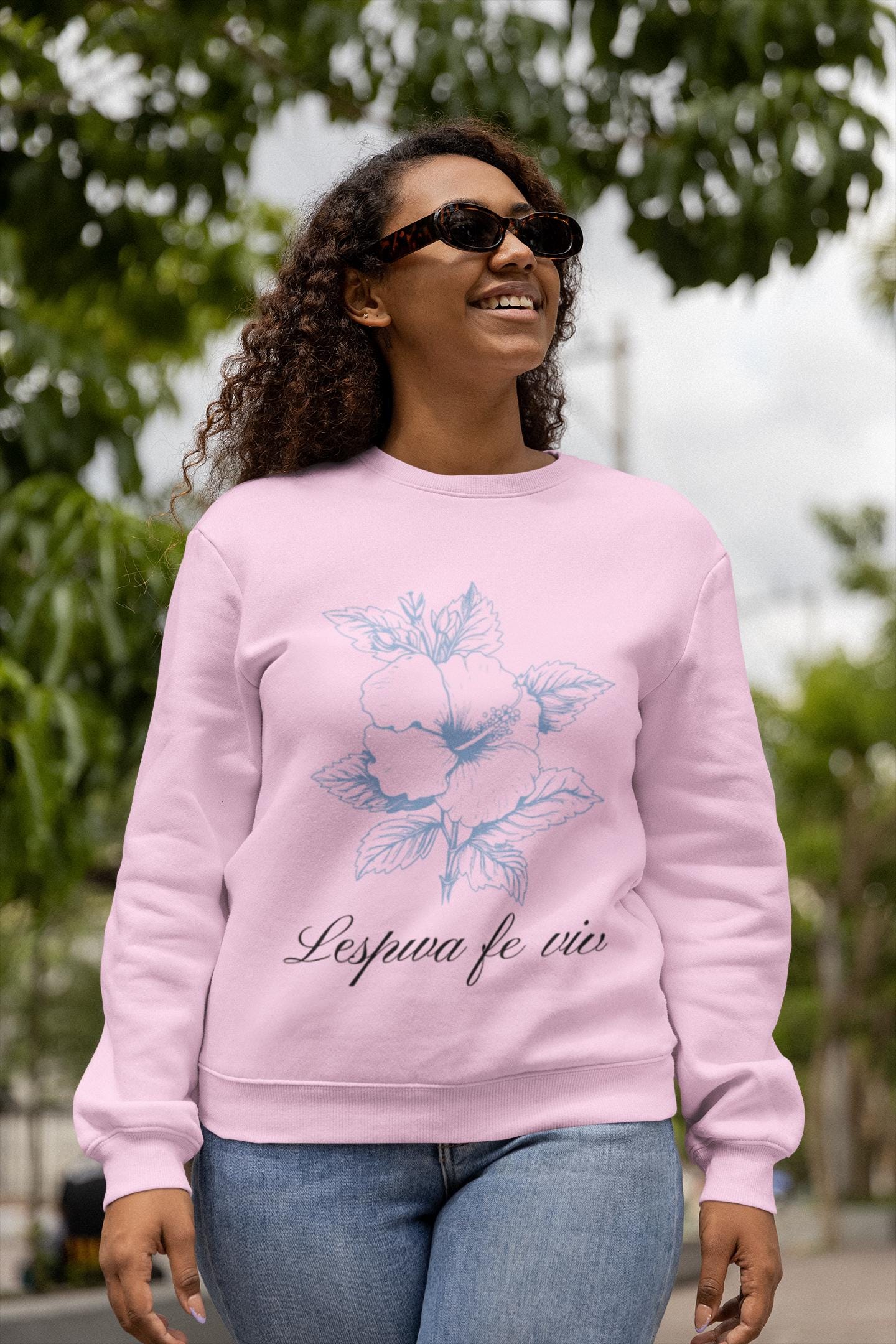 Lespwa fe viv Haitian Creole Unisex Heavy Blend™ Crewneck Sweatshirt