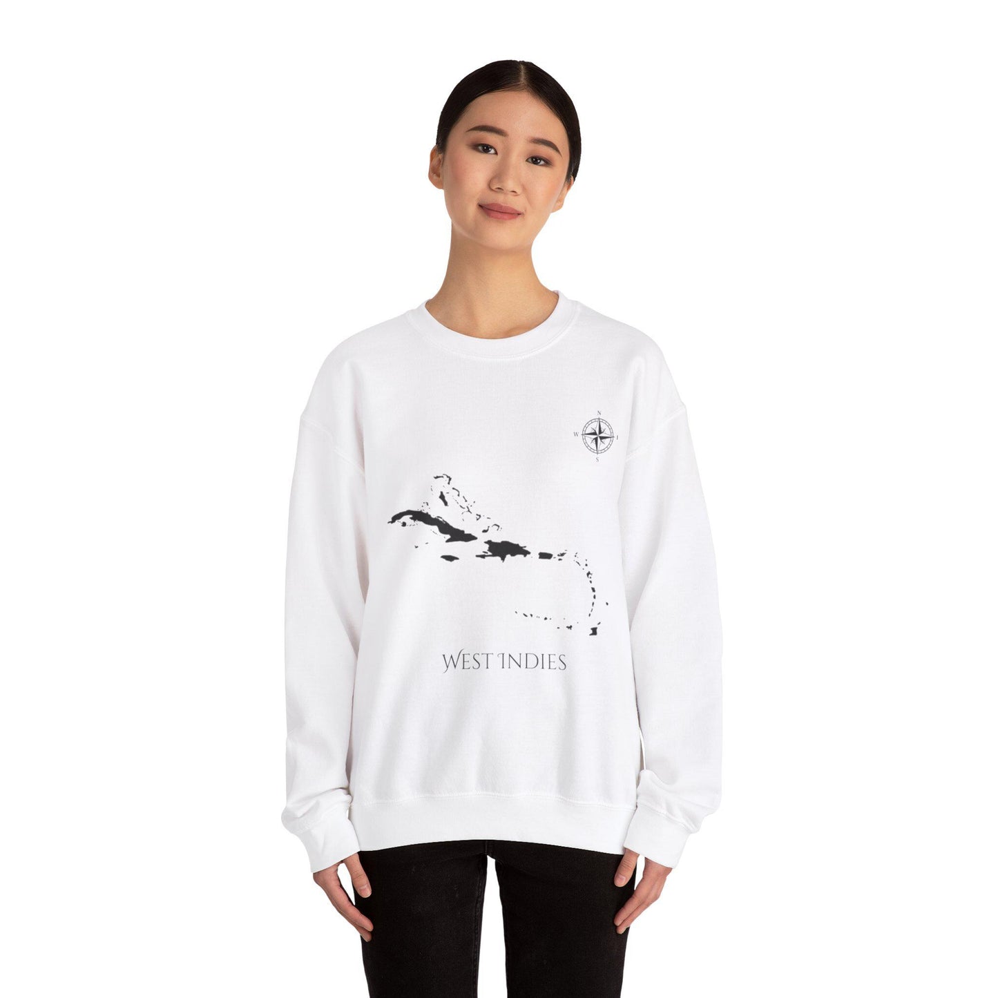 Caribbean West Indies Map Unisex Heavy Blend™ Crewneck Sweatshirt