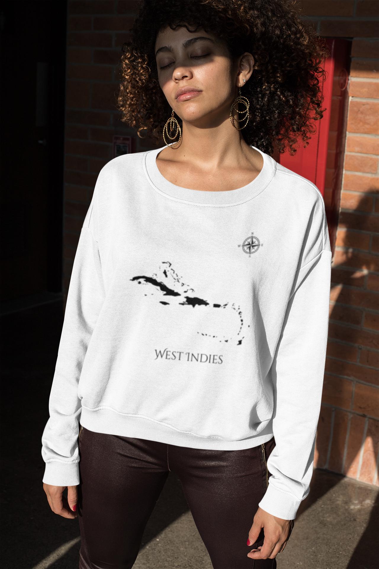 Caribbean West Indies Map Unisex Heavy Blend™ Crewneck Sweatshirt