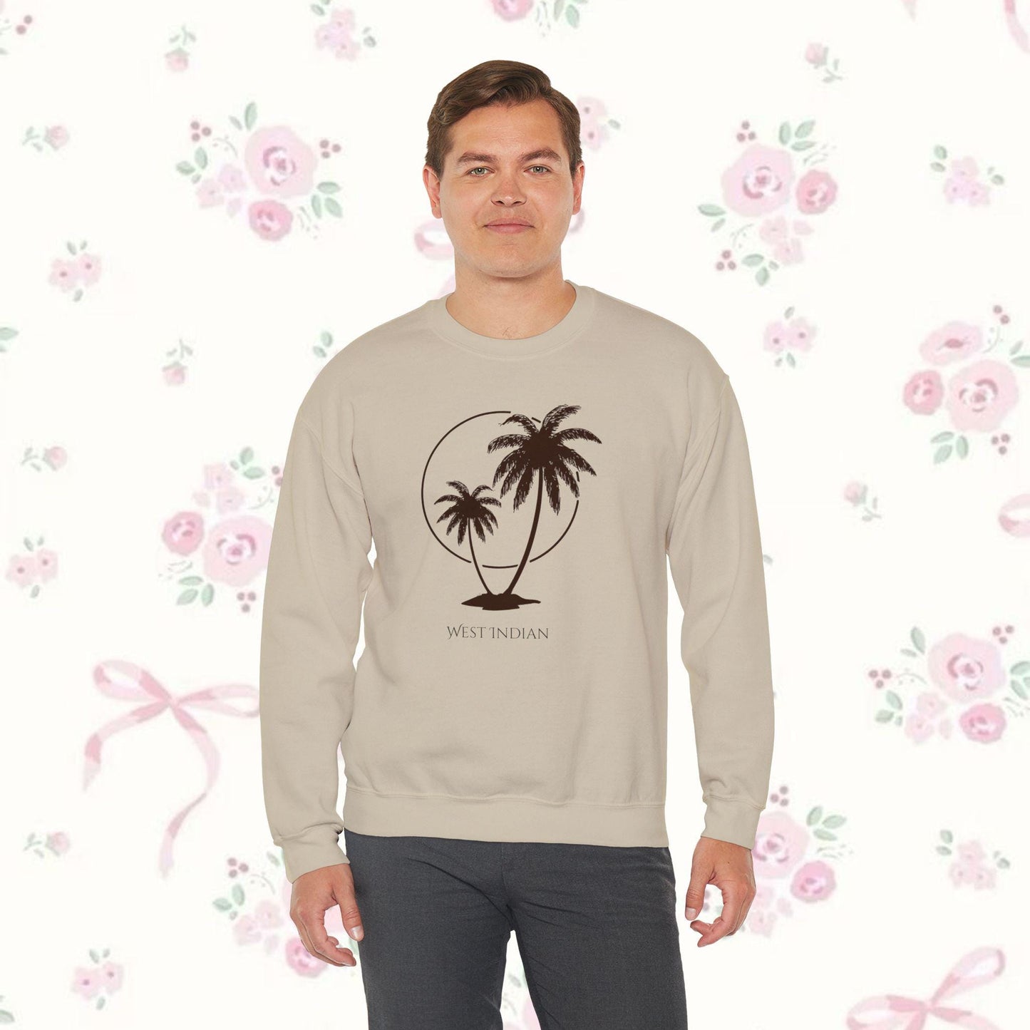 West Indian Crewneck Sweatshirt - Caribbean Island Vibes, Caribbean Culture Sweater, Island Life Jumper, Tropical Sweatshirt, Caribbean