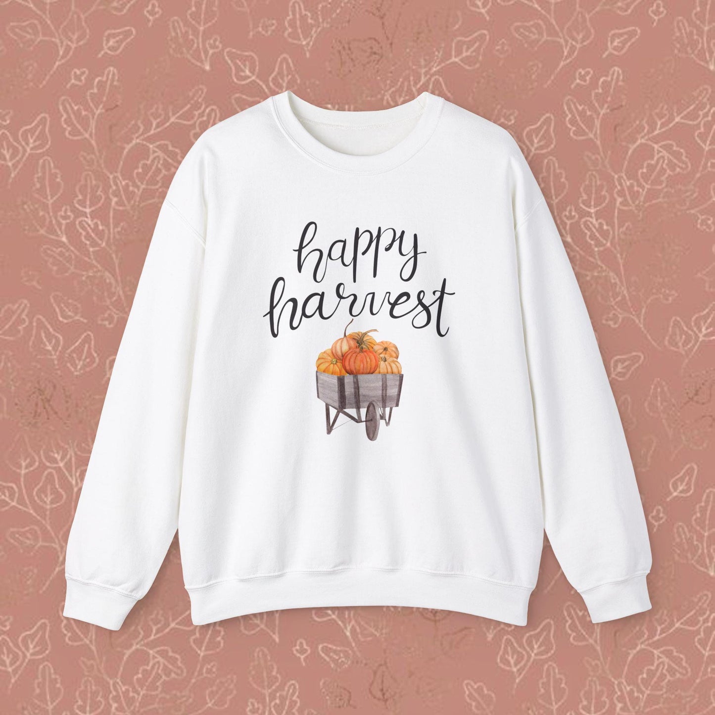 Happy Harvest Crewneck Sweatshirt - Fall Harvest Sweatshirt, Cozy Autumn Crewneck, Thanksgiving Jumper, Harvest Festival Sweater, Pumpkin