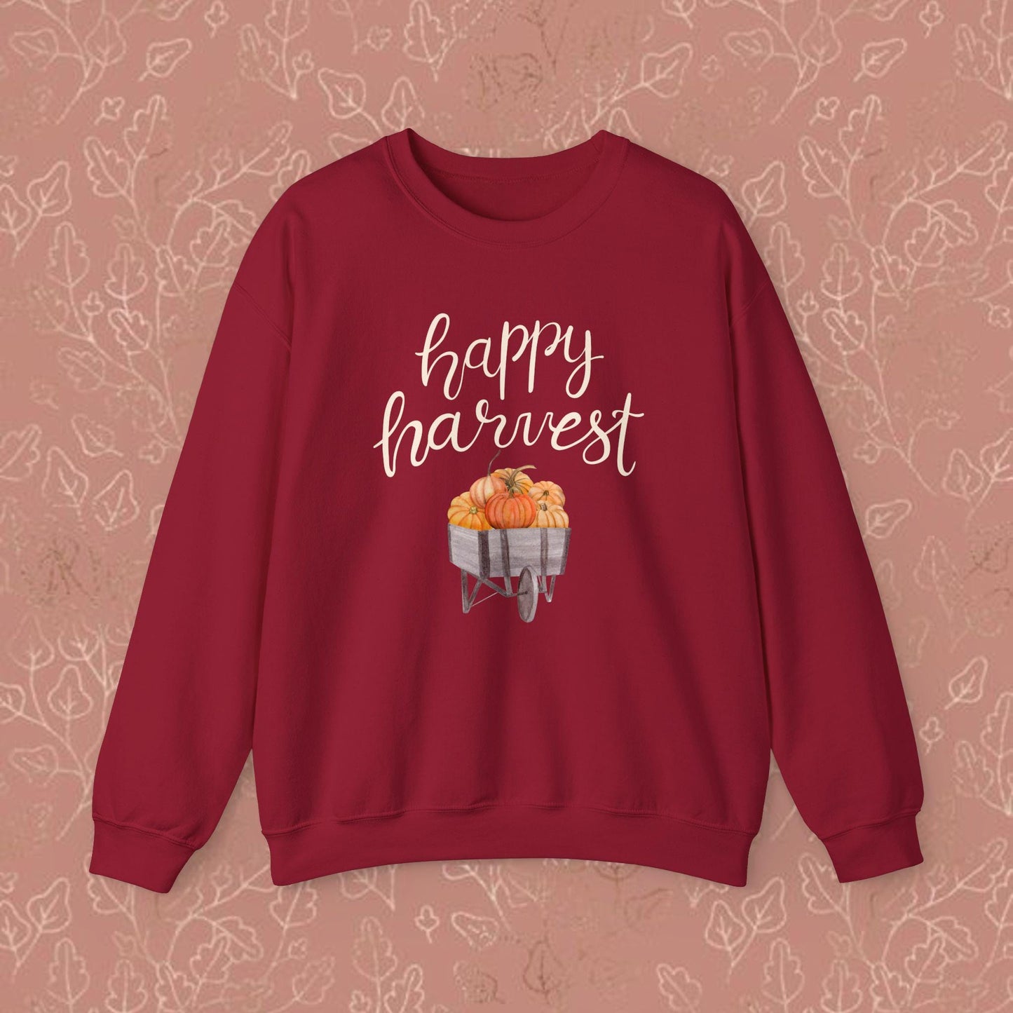 Happy Harvest Crewneck Sweatshirt - Fall Harvest Sweatshirt, Cozy Autumn Crewneck, Thanksgiving Jumper, Harvest Festival Sweater, Pumpkin