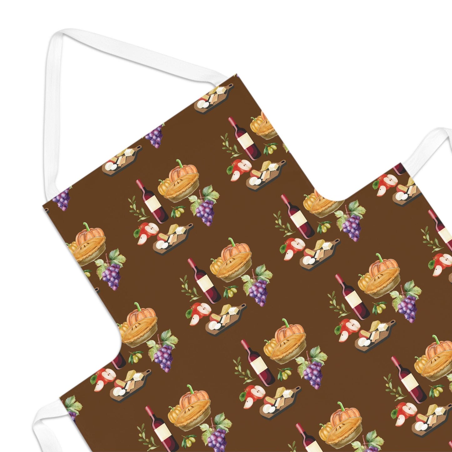 Fall Harvest Food Adult Apron, Kitchen Cooking Chef Gift, Thanksgiving Cooking Gift, Autumn Harvest Hostess Gift, Farmer Market Apron