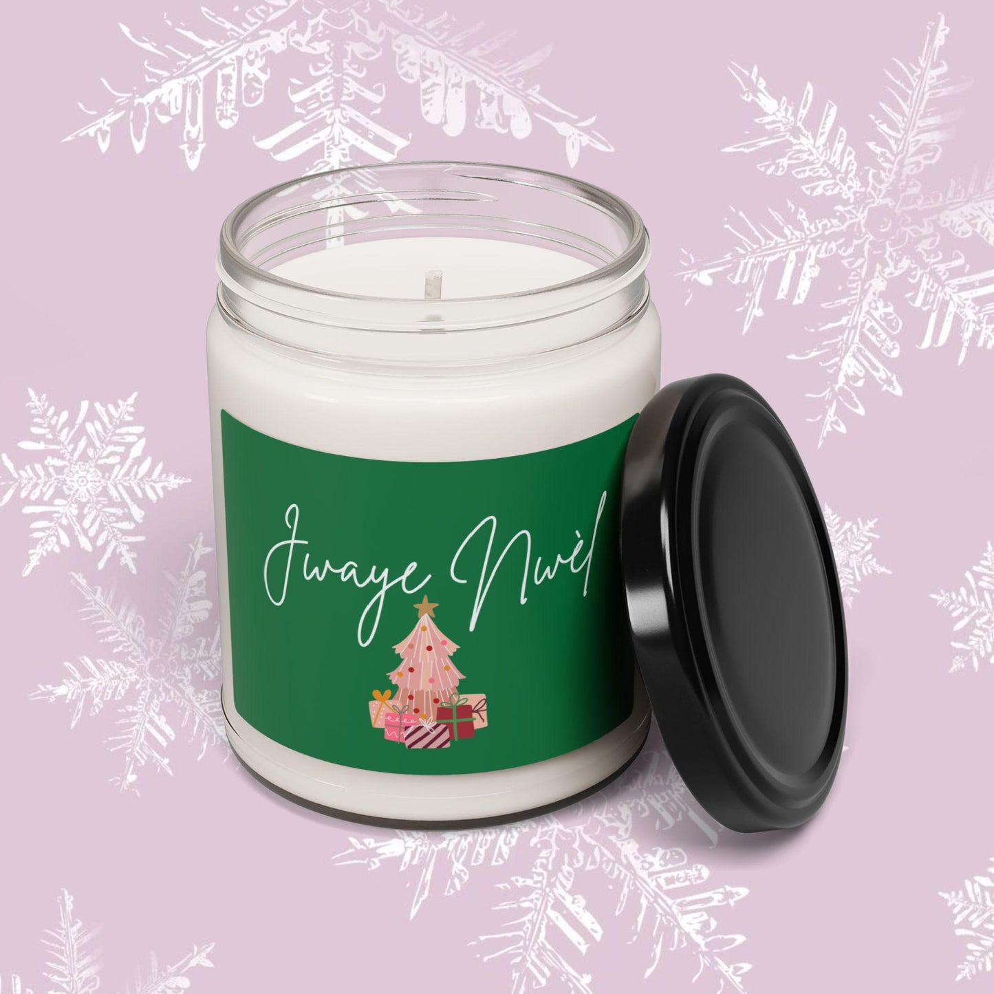 Soy Candle, Christmas Candle, Holiday Candle, Haitian Creole Decor, Christmas Gift, Scented Candle