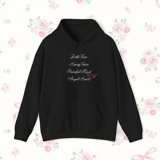 Coquette Doll Face Girly Hoodie Sweatshirt, Unisex Pullover, Kawaii Sweatshirt, Cute Hoodie, Soft and Cozy Jumper, Comfy Hooded Sweater